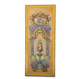 Vintage French Beauvais Inspired Painted Panel