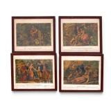 19th C Hand Colored Engravings (4)