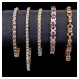 5 Sterling Silver Bracelets 58 grams