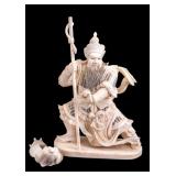 Chinese Carved Natural Materil Guan Yu Figurine
