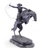 After F. Remington "The Bronco Buster" Bronze