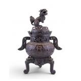Chinese Reticulated Footed Foo Dog Censer