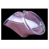 Murano Purple Art Glass Basket