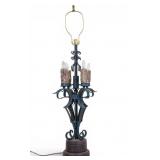 Arts & Crafts Style Electrified Candelabra Lamp