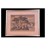 Birger Sadnzen (Am. 1871-1954) Signed Print