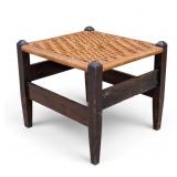 MCM / Vintage Stool w/ Woven Seat