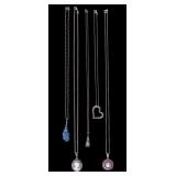 5 Sterling Silver Necklaces