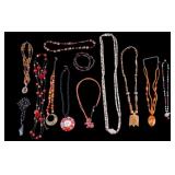 Nat. Material, Enamel, Beaded Jewelry