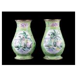 Vintage Chinese Enamel Brass Vases