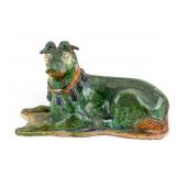 Chinese Sancai Earthenware Dog, Tang Attr.