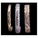 3 Sterling Silver Bracelets 46 grams