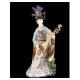 Chinese Cloisonne Lady Statuette