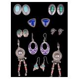 8 SW / Native American Sterling Silver Earrings
