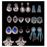 10 Native American / SW Sterling Silver Earrings