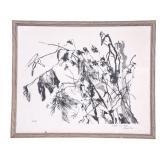 Anna Ticho (CZ/Israel 1894-1980) Flower Litho