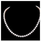 Cultured Pearl Necklace with 14k Clasp