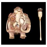 Qing Dynasty Empress + Elephant Snuff Bottle