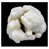 Chinese Antique Carved Jade Foo Dog