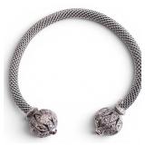 Large Marcasite Sterling Silver Cuff Bracelet