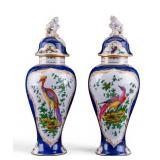 Pair of Antique Chelsea Porcelain Vases