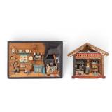 German Black Forest Carved Wood Dioramas