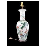 Chinese Wucai Large Porcelain Vase/Lamp