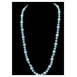 Blue Turquoise & Antique Brass Beaded Necklace