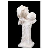Galileo Pochini Alabaster Bust, Mother & Child