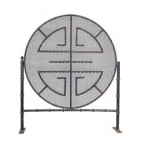 Antique Chinese Longevity Fireplace Screen