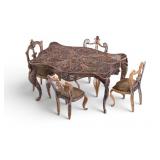 Miniature Antique Silver Doll House Furniture