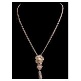 Antique Gold Filled Floral Decorated Necklace