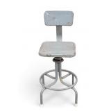Vintage Industrial Steel Swivel Stool