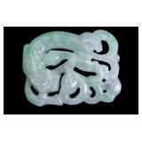 Chinese Carved Jade Dragon Pendant
