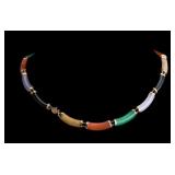 14K Goldï¿½ï¿½Chinese Multi Color Jade Necklace