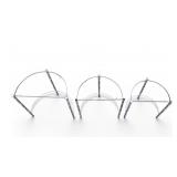 Modern Chrome Bamboo Form Nesting Tables
