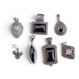 6 Sterling Silver Pendants 44 grams