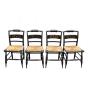Antique 19th C Hitchcock Style Rush Seat Chairs