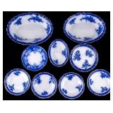 Stanley Touraine Flow Blue Service Pieces
