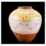 Large Bulbous Toro Mata Pottery Vase