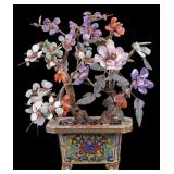 Chinese Jade & Hardstone Bonsai Tree