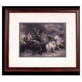 19th C Engraving Battle of Zutpen by H. Quilley
