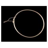 14k Gold Thin Hinged Bangle Bracelet