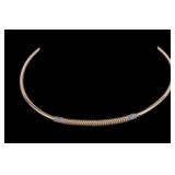 14k Gold Hinged Choker Necklace