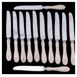 Stieff Rose Sterling Handled Knives 12pc.