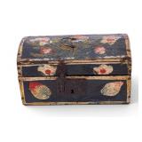 Antique Polychrome Painted Folk Art Box