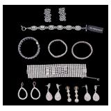 Givency and Other Rhinestone Silver Tone Jewelry