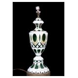Czech Bohemian Cut-to-Clear Table Lamp