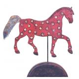 Painted Folk Art Horse Sculpture