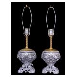 Pair of Cast Metal Figural Table Lamps