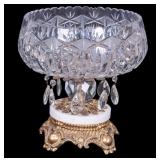 Cut Crystal Centerpiece Bowl on Base